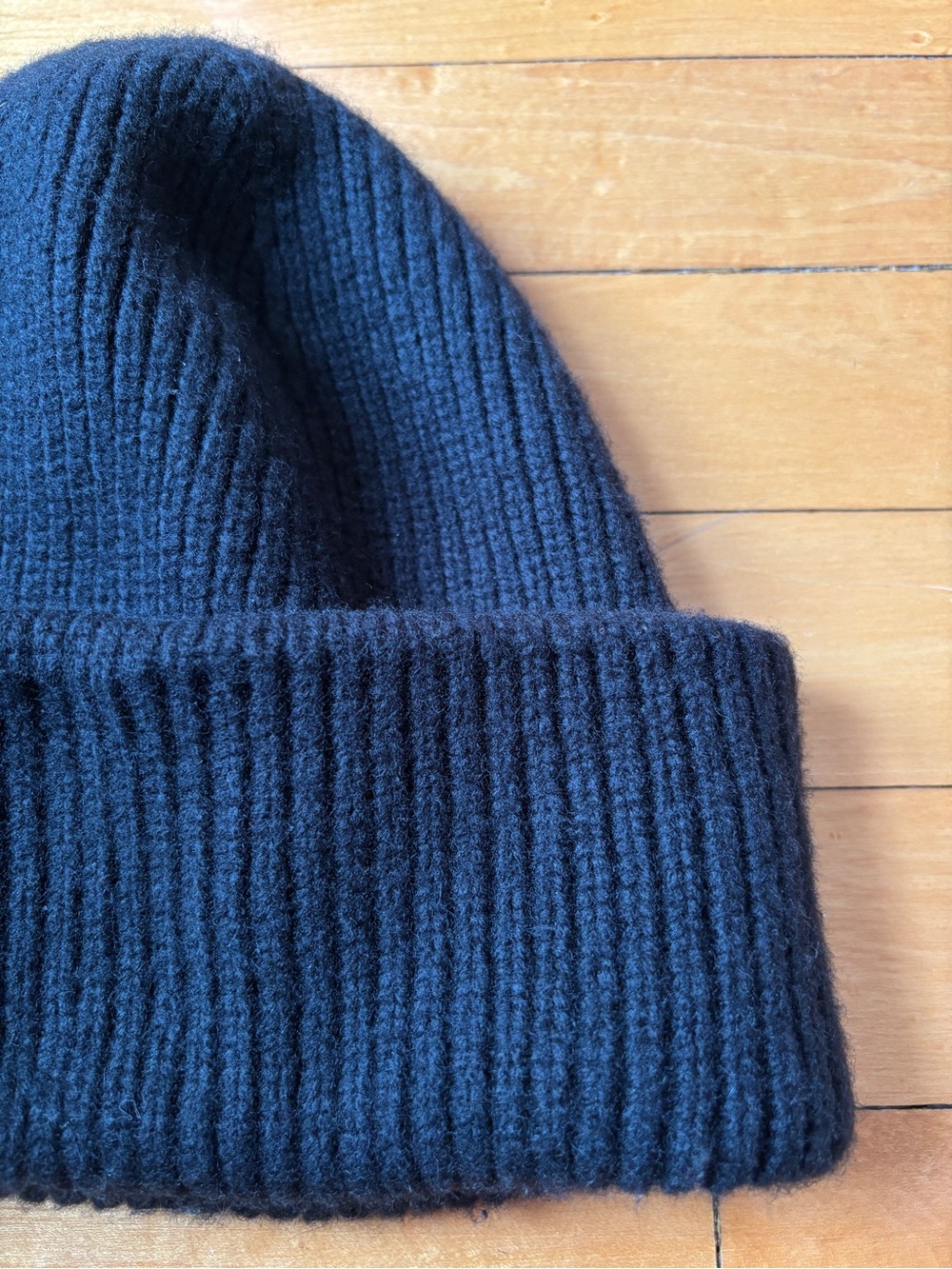 EUC Madewell Wool-Blend Ribbed Knit Black Beanie - Picture 10 of 14